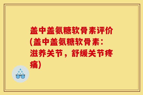 盖中盖氨糖软骨素评价(盖中盖氨糖软骨素：滋养关节，舒缓关节疼痛)
