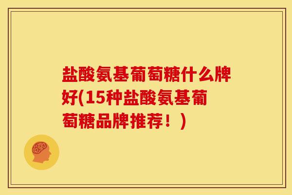 盐酸氨基葡萄糖什么牌好(15种盐酸氨基葡萄糖品牌推荐！)