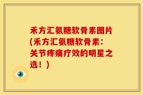 禾方汇氨糖软骨素图片(禾方汇氨糖软骨素：关节疼痛疗效的明星之选！)