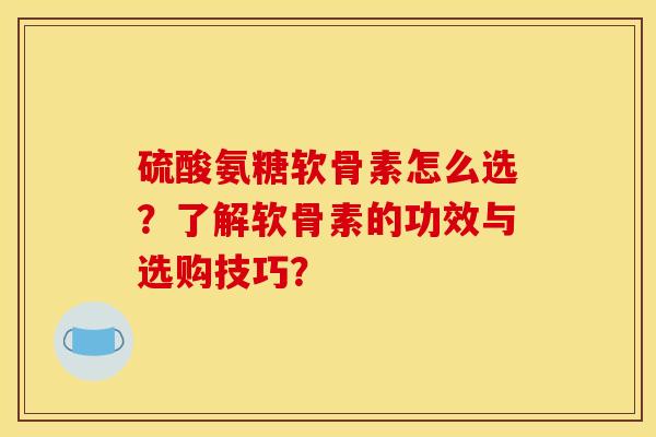硫酸氨糖软骨素怎么选？了解软骨素的功效与选购技巧？