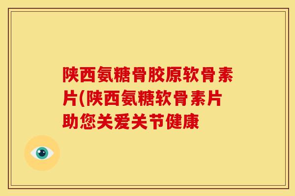 陕西氨糖骨胶原软骨素片(陕西氨糖软骨素片助您关爱关节健康