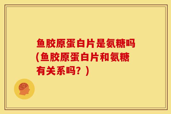 鱼胶原蛋白片是氨糖吗(鱼胶原蛋白片和氨糖有关系吗？)