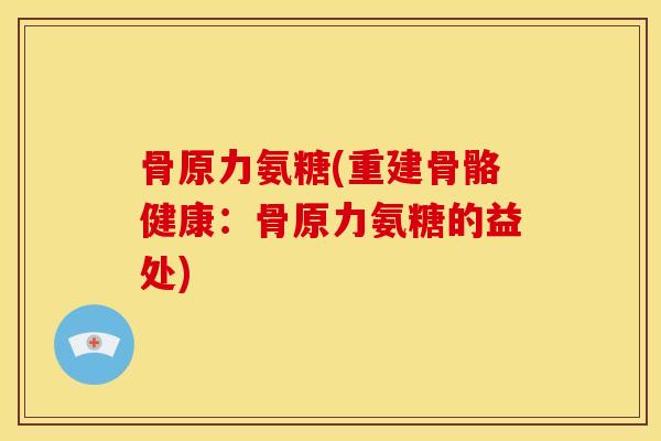 骨原力氨糖(重建骨骼健康：骨原力氨糖的益处)