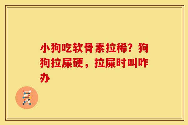 小狗吃软骨素拉稀？狗狗拉屎硬，拉屎时叫咋办