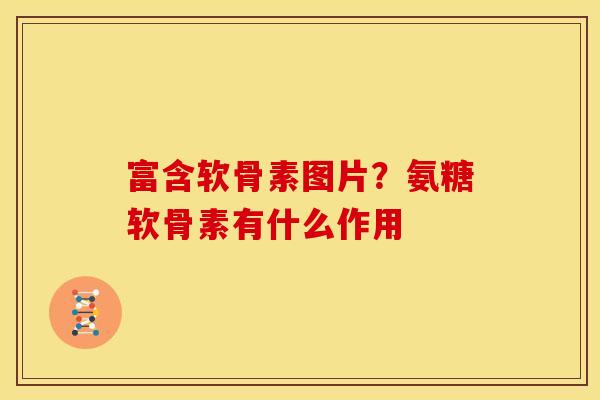 富含软骨素图片？氨糖软骨素有什么作用