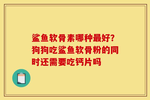 鲨鱼软骨素哪种最好？狗狗吃鲨鱼软骨粉的同时还需要吃钙片吗