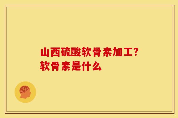 山西硫酸软骨素加工？软骨素是什么