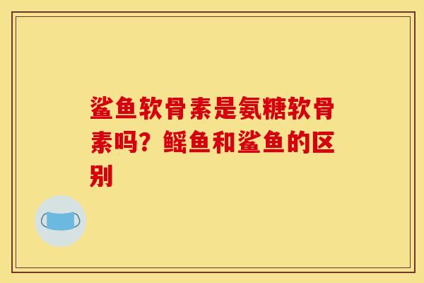 鲨鱼软骨素是氨糖软骨素吗？鳐鱼和鲨鱼的区别