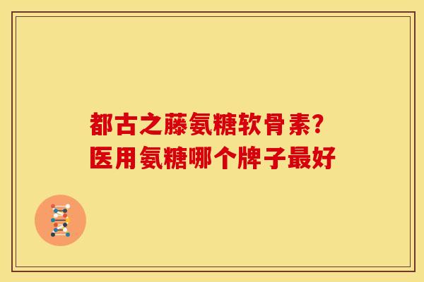 都古之藤氨糖软骨素？医用氨糖哪个牌子最好