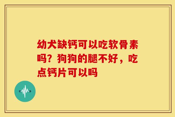 幼犬缺钙可以吃软骨素吗？狗狗的腿不好，吃点钙片可以吗