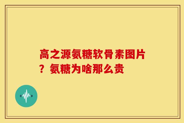 高之源氨糖软骨素图片？氨糖为啥那么贵