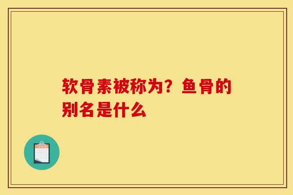 软骨素被称为？鱼骨的别名是什么