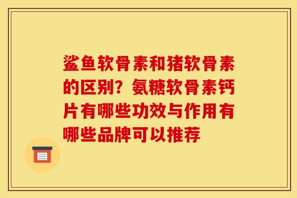 鲨鱼软骨素和猪软骨素的区别？氨糖软骨素钙片有哪些功效与作用有哪些品牌可以推荐