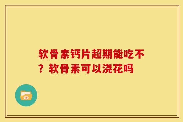 软骨素钙片超期能吃不？软骨素可以浇花吗