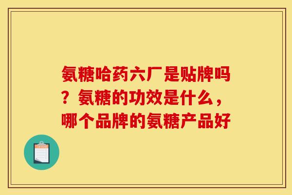 氨糖哈药六厂是贴牌吗？氨糖的功效是什么，哪个品牌的氨糖产品好