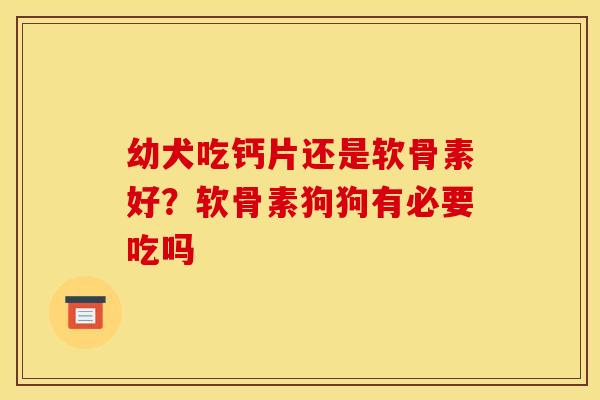 幼犬吃钙片还是软骨素好？软骨素狗狗有必要吃吗
