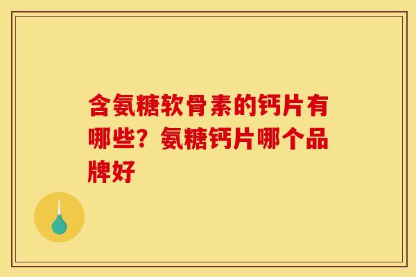 含氨糖软骨素的钙片有哪些？氨糖钙片哪个品牌好