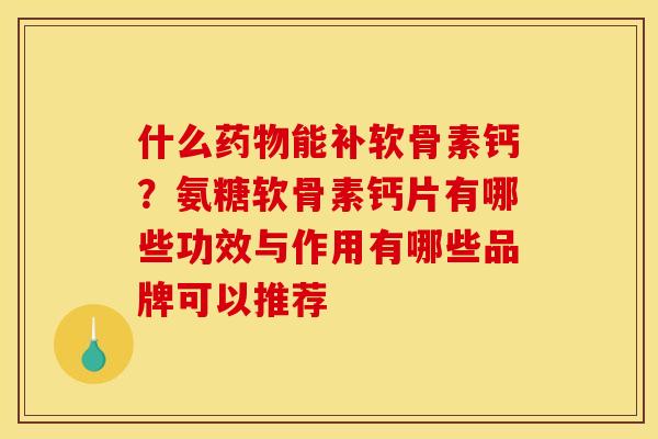 什么药物能补软骨素钙？氨糖软骨素钙片有哪些功效与作用有哪些品牌可以推荐