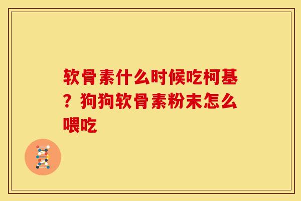 软骨素什么时候吃柯基？狗狗软骨素粉末怎么喂吃