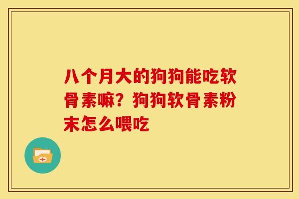八个月大的狗狗能吃软骨素嘛？狗狗软骨素粉末怎么喂吃