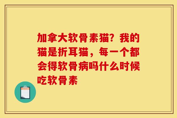 加拿大软骨素猫？我的猫是折耳猫，每一个都会得软骨病吗什么时候吃软骨素