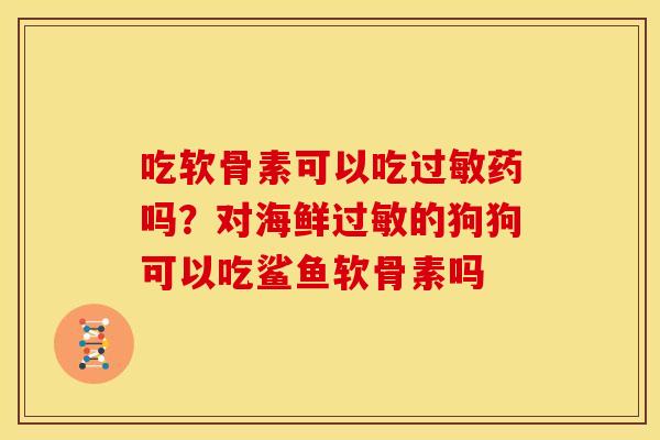 吃软骨素可以吃过敏药吗？对海鲜过敏的狗狗可以吃鲨鱼软骨素吗