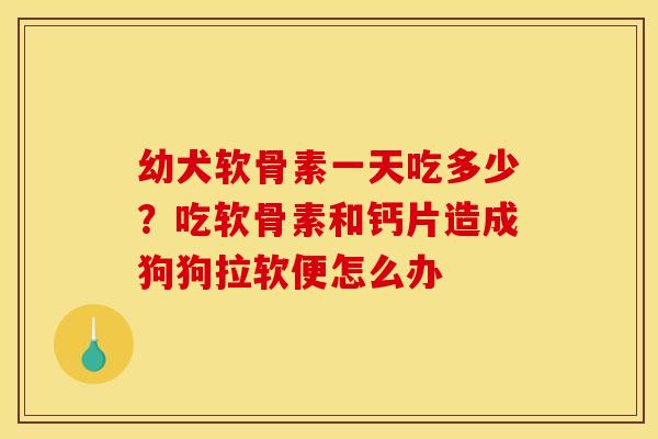 幼犬软骨素一天吃多少？吃软骨素和钙片造成狗狗拉软便怎么办