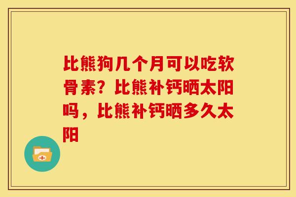 比熊狗几个月可以吃软骨素？比熊补钙晒太阳吗，比熊补钙晒多久太阳