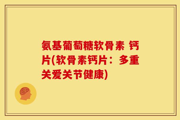 氨基葡萄糖软骨素 钙片(软骨素钙片：多重关爱关节健康)