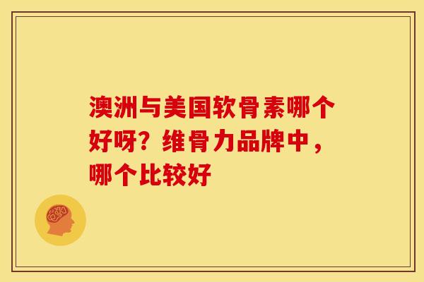 澳洲与美国软骨素哪个好呀？维骨力品牌中，哪个比较好