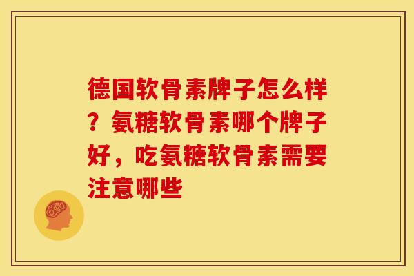 德国软骨素牌子怎么样？氨糖软骨素哪个牌子好，吃氨糖软骨素需要注意哪些
