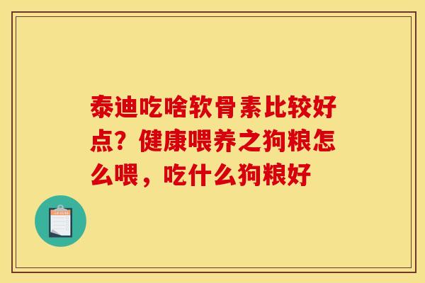 泰迪吃啥软骨素比较好点？健康喂养之狗粮怎么喂，吃什么狗粮好