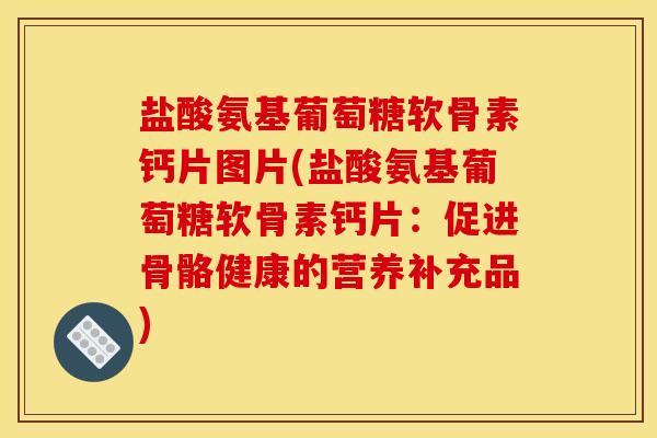 盐酸氨基葡萄糖软骨素钙片图片(盐酸氨基葡萄糖软骨素钙片：促进骨骼健康的营养补充品)