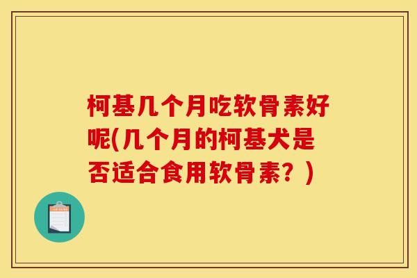 柯基几个月吃软骨素好呢(几个月的柯基犬是否适合食用软骨素？)