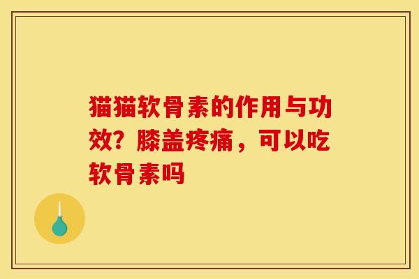 猫猫软骨素的作用与功效？膝盖疼痛，可以吃软骨素吗