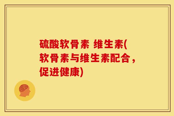 硫酸软骨素 维生素(软骨素与维生素配合，促进健康)