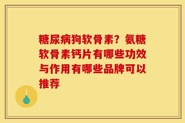 糖尿病狗软骨素？氨糖软骨素钙片有哪些功效与作用有哪些品牌可以推荐