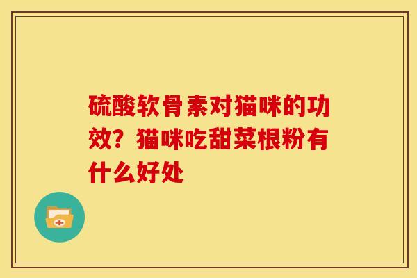 硫酸软骨素对猫咪的功效？猫咪吃甜菜根粉有什么好处