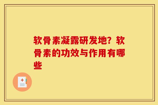 软骨素凝露研发地？软骨素的功效与作用有哪些