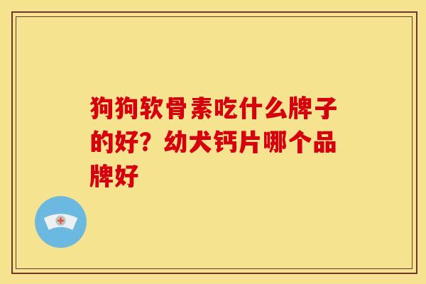狗狗软骨素吃什么牌子的好？幼犬钙片哪个品牌好