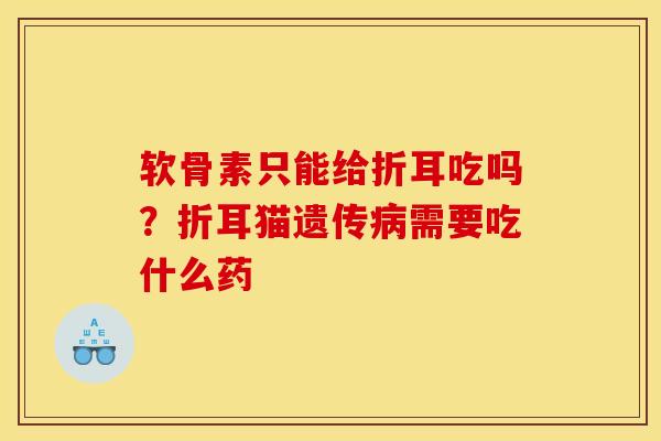 软骨素只能给折耳吃吗？折耳猫遗传病需要吃什么药