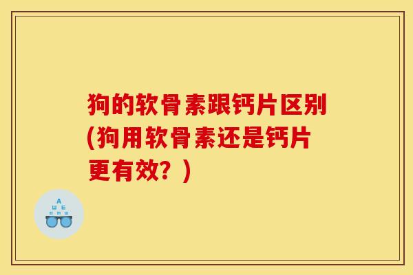 狗的软骨素跟钙片区别(狗用软骨素还是钙片更有效？)