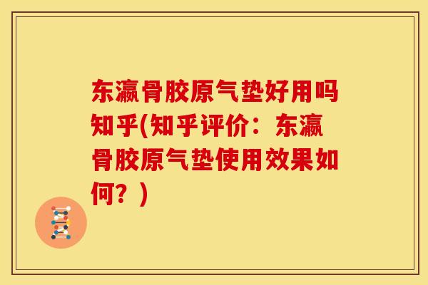 东瀛骨胶原气垫好用吗知乎(知乎评价：东瀛骨胶原气垫使用效果如何？)