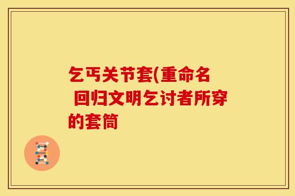 乞丐关节套(重命名  回归文明乞讨者所穿的套筒