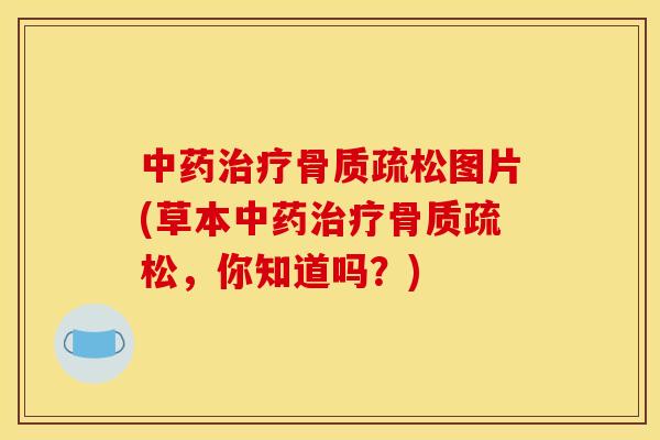 中药治疗骨质疏松图片(草本中药治疗骨质疏松，你知道吗？)