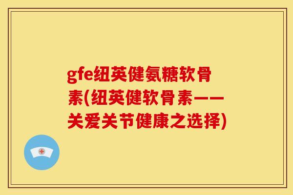 gfe纽英健氨糖软骨素(纽英健软骨素——关爱关节健康之选择)