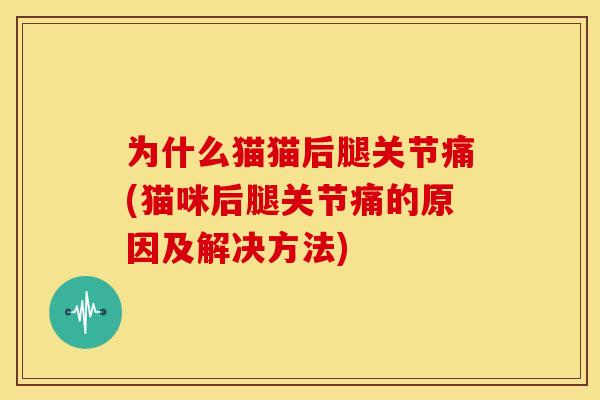 为什么猫猫后腿关节痛(猫咪后腿关节痛的原因及解决方法)