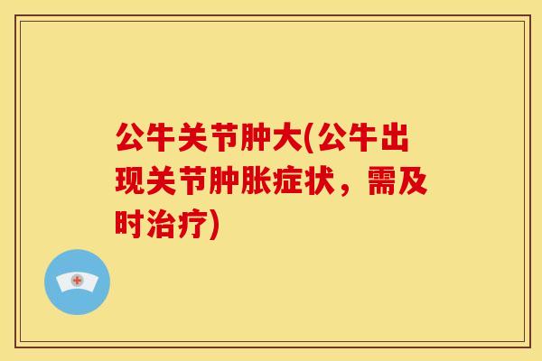 公牛关节肿大(公牛出现关节肿胀症状，需及时治疗)