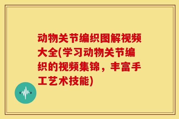 动物关节编织图解视频大全(学习动物关节编织的视频集锦，丰富手工艺术技能)