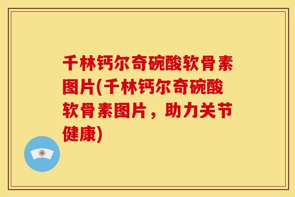 千林钙尔奇碗酸软骨素图片(千林钙尔奇碗酸软骨素图片，助力关节健康)